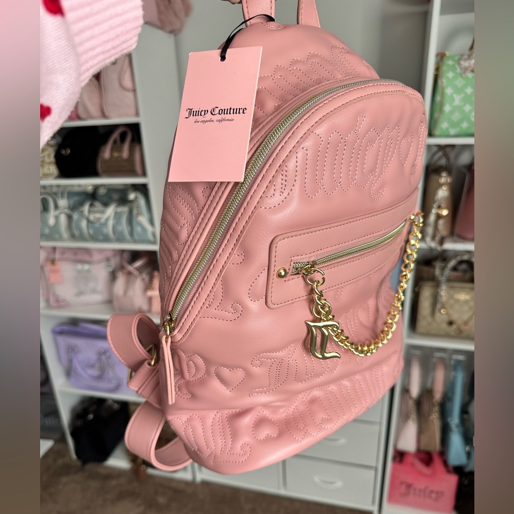 Juicy Couture Puff Quilted Backpack Taffy